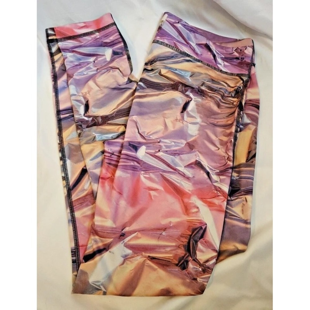Fila Sport Women's Pink & Purple Leggings - Size 6